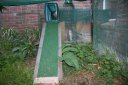 The new chute ramp into cat enclosure